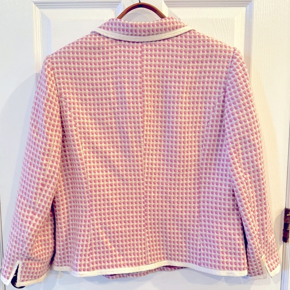 Sigrid Olsen Textured Pink and Cream Blazer - Picture 10 of 10